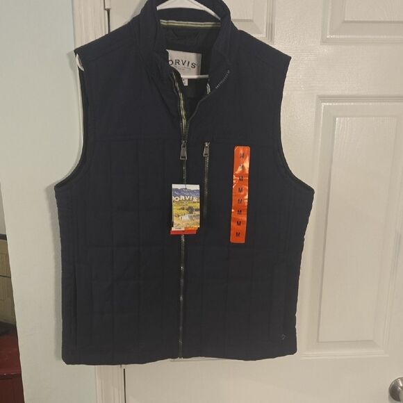 Orvis Blue Fleece Vest for Outdoor Layering - Picture 1 of 11